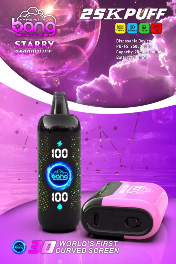 Bang STARRY 25000 Puffs 28ml E liquid Rechargeable Disposable Vape Wholesale Exciting Flavors 13 scaled 1