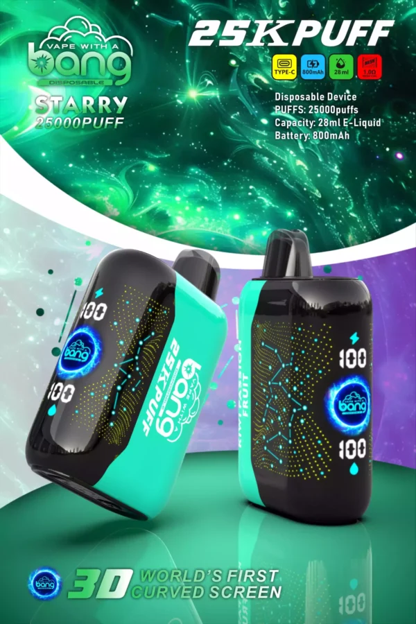 Bang STARRY 25000 Puffs 28ml E liquid Rechargeable Disposable Vape Wholesale Exciting Flavors 9 scaled 1