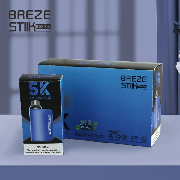 Breze Stiik Box Pro 5000 Puffs Premium Disposable Vape Pen with Mesh Coil and Adjustable Airflow 12ml Capacity 2 5 Nicotine 10