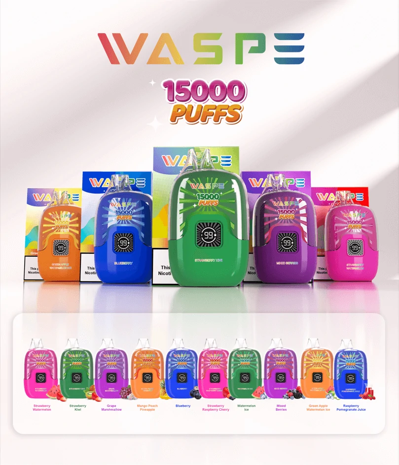 Waspe 15000 Puffs 22ml 0%, 2%, 5% Nicotine Wholesale Disposable Vape for Retailers 2