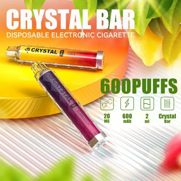 Engros MYDE Crystal Bar 600 Puffs Engangs Vape Pen med Mesh Coil 2ml 20mg Nikotin 10 Smagsmuligheder 4