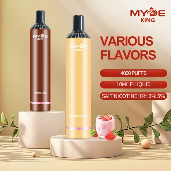 Wholesale MYDE King 4000 Puffs Disposable Vape Pen 10ml 5 Nicotine with Mesh Coil Factory Direct 4