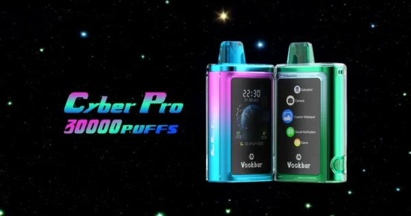 Wholesale Vookbar Cyber Pro 30000 Puffs Disposable Vape Pen with Dual Mesh Coil Touch Screen Bluetooth Connectivity and Child Lock Direct from Factory 8