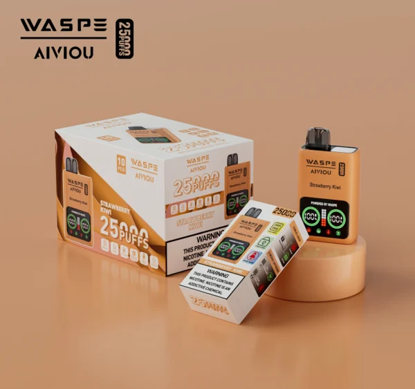 Wholesale WASPE 25000 PUFFS Dual Mesh Disposable Vape Pen with LCD Display 25ml 0 2 5 Nicotine Options 6