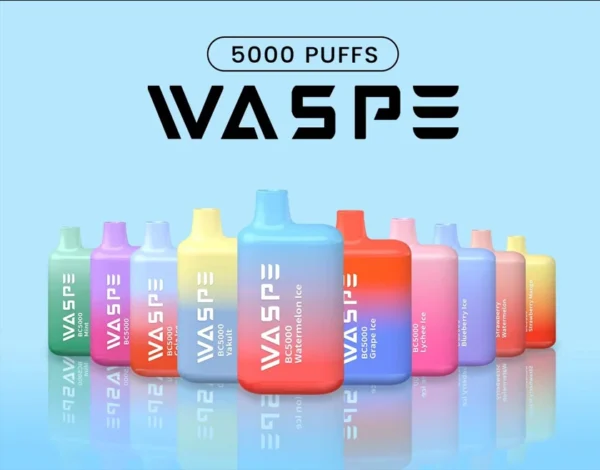 Одноразовые никотиновые вейпы WASPE 5000 PUFFS 0%, 2% и 5% напрямую с завода, несколько вариантов