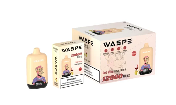 Wholesale Waspe 12000 Puffs Digital Box Disposable Vape Pen with LCD Display 20ml Capacity Mesh Coil Multiple Nicotine Levels 0 2 3 5 2