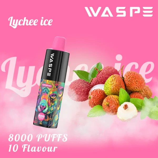 Wholesale Waspe 8000 Puffs Disposable Vape Pen with Multiple Nicotine 0 2 3 5 Levels 16ml Capacity Type C Rechargeable Battery 12