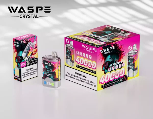 Best Price Waspe Crystal 40000 Puffs Disposable Vape With 0 2 5 Nicotine Rechargeable 850mAh 32ml E Liquid Bulk Purchase Direct From Manufacturer 14