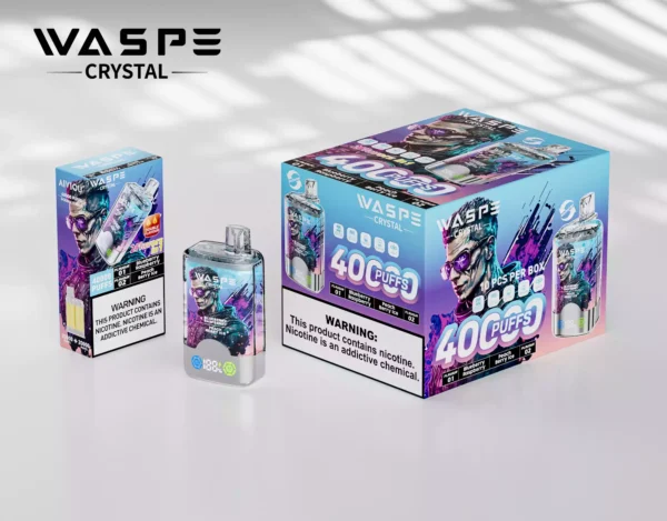 Best Price Waspe Crystal 40000 Puffs Disposable Vape With 0 2 5 Nicotine Rechargeable 850mAh 32ml E Liquid Bulk Purchase Direct From Manufacturer 19