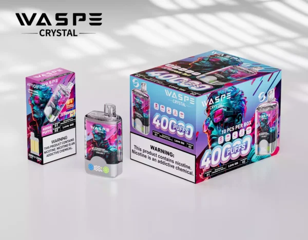 Best Price Waspe Crystal 40000 Puffs Disposable Vape With 0 2 5 Nicotine Rechargeable 850mAh 32ml E Liquid Bulk Purchase Direct From Manufacturer 20