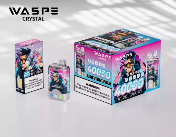 Best Price Waspe Crystal 40000 Puffs Disposable Vape With 0 2 5 Nicotine Rechargeable 850mAh 32ml E Liquid Bulk Purchase Direct From Manufacturer 24