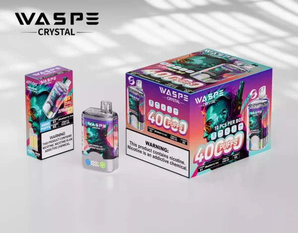 Best Price Waspe Crystal 40000 Puffs Disposable Vape With 0 2 5 Nicotine Rechargeable 850mAh 32ml E Liquid Bulk Purchase Direct From Manufacturer 25