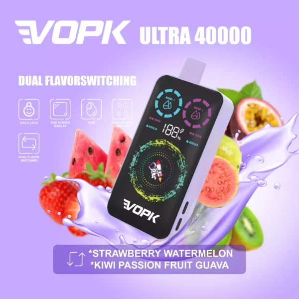 Durable VOPK ULTRA 40000 Puffs Disposable Vape Featuring Double Heating Wire and 36ML E liquid Capacity Available for Wholesale Bulk Vapes 3 1