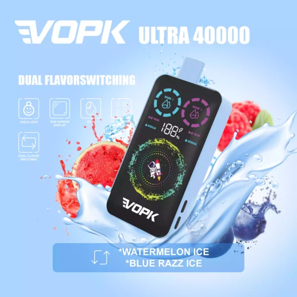 Durable VOPK ULTRA 40000 Puffs Disposable Vape Featuring Double Heating Wire and 36ML E liquid Capacity Available for Wholesale Bulk Vapes 7