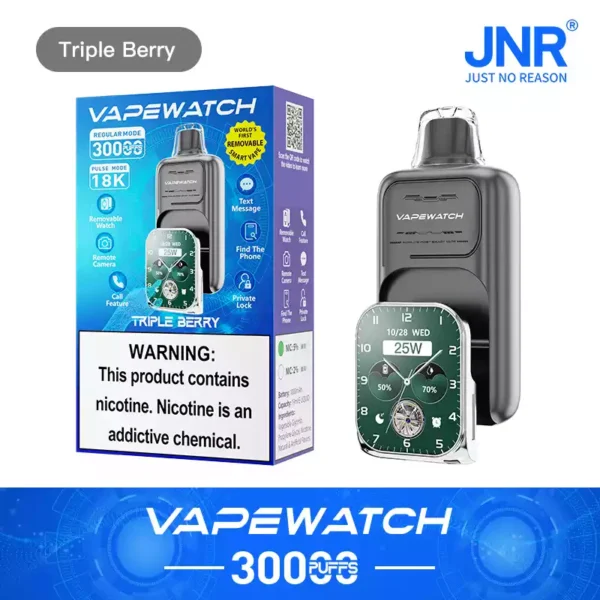 High Quality JNR Vape Watch 30000 Puffs Disposable Vape 0 2 5 Nicotine 19ML Large E liquid Capacity 1000mAh Rechargeable Type C Fast Charging Removable Strap Factory Direct Bulk Order 15