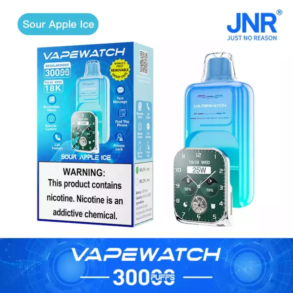 High Quality JNR Vape Watch 30000 Puffs Disposable Vape 0 2 5 Nicotine 19ML Large E liquid Capacity 1000mAh Rechargeable Type C Fast Charging Removable Strap Factory Direct Bulk Order 16