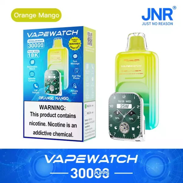 High Quality JNR Vape Watch 30000 Puffs Disposable Vape 0 2 5 Nicotine 19ML Large E liquid Capacity 1000mAh Rechargeable Type C Fast Charging Removable Strap Factory Direct Bulk Order 19