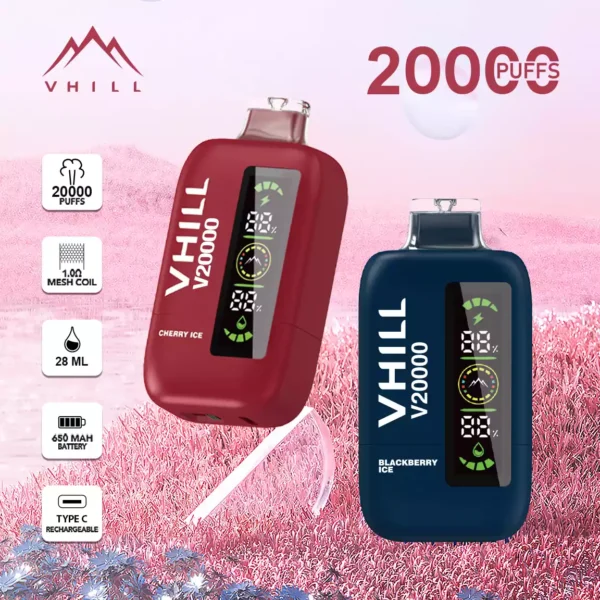 Hot Pick VHILL 20000 Puffs Disposable Vape with 5% Nicotine Rechargeable 650mAh Battery TYPE-C Charging Source Direct Factory Wholesale Disposable Vapes (4)