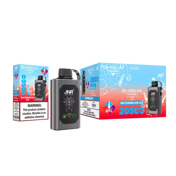 Hot Selling JNR Shisha Hookah Box 20500 Puffs Disposable Vape With 0 2 5 Nicotine 25ml Capacity 1000mAh Battery and HD Display for Wholesale 18