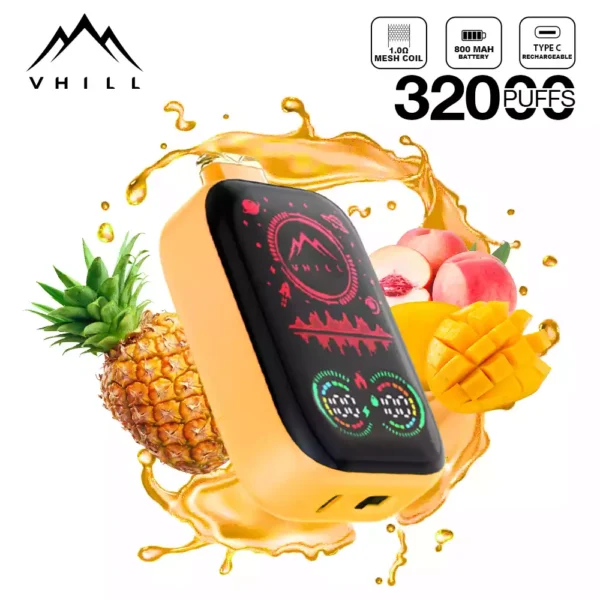 Hot Selling Vhill FULL SCREEN 32000 Puffs Disposable Vape with 5 Nicotine and Rechargeable Battery for Bulk Purchase from Source Manufacturer 6