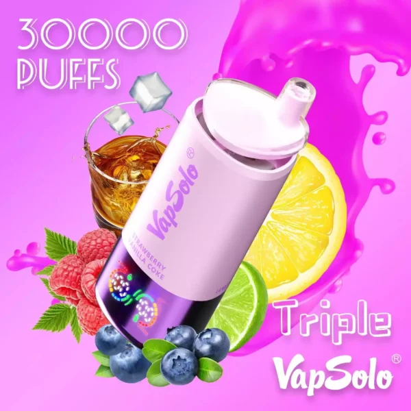 Latest Model Vapsolo Triple 30K Puffs Disposable Vape With 1 0Ω Coil And 0% 2% 3% 5% Nicotin (13)