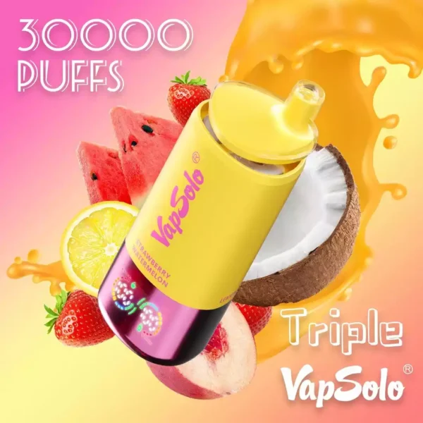 Latest Model Vapsolo Triple 30K Puffs Disposable Vape With 1 0Ω Coil And 0 2 3 5 Nicotin