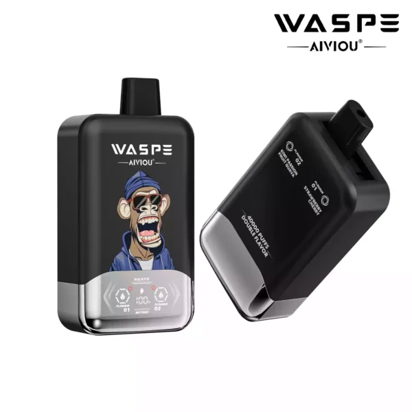 Latest WASPE Double Flavor 40K Puffs Disposable Vape with 0 2 5 Nicotine 850mAh Rechargeable Battery 36ml Prefilled Liquid Source Factory Direct Sale 12