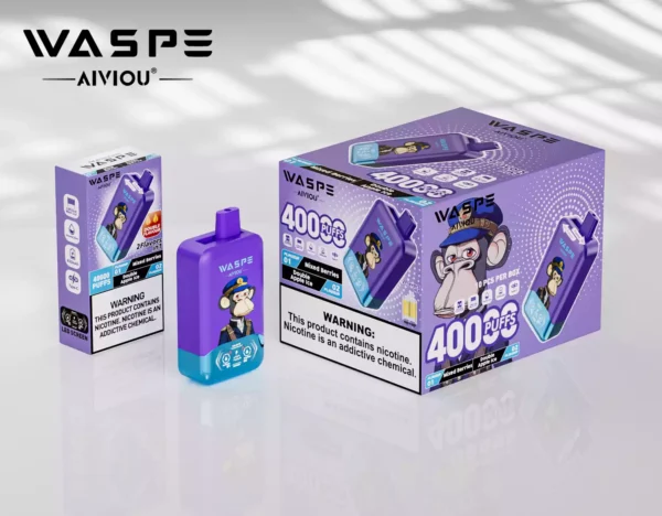 Latest WASPE Double Flavor 40K Puffs Disposable Vape with 0 2 5 Nicotine 850mAh Rechargeable Battery 36ml Prefilled Liquid Source Factory Direct Sale 47