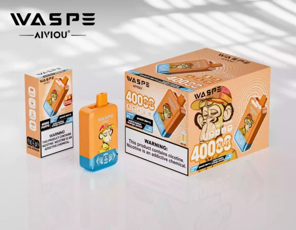 Latest WASPE Double Flavor 40K Puffs Disposable Vape with 0 2 5 Nicotine 850mAh Rechargeable Battery 36ml Prefilled Liquid Source Factory Direct Sale 48