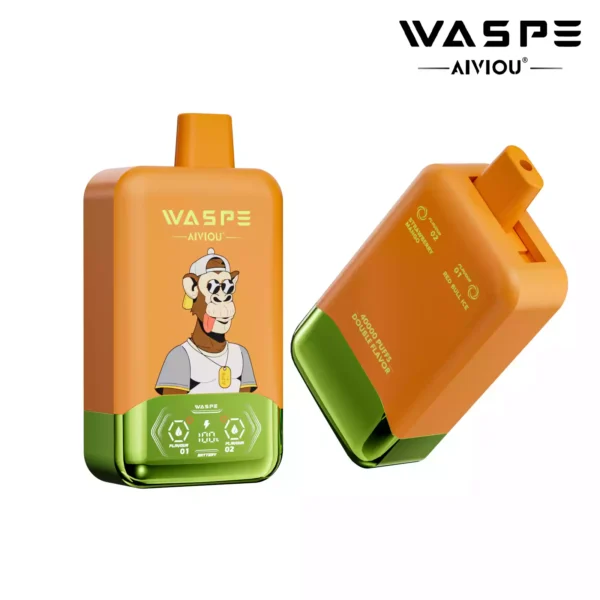 Latest WASPE Double Flavor 40K Puffs Disposable Vape with 0 2 5 Nicotine 850mAh Rechargeable Battery 36ml Prefilled Liquid Source Factory Direct Sale 52