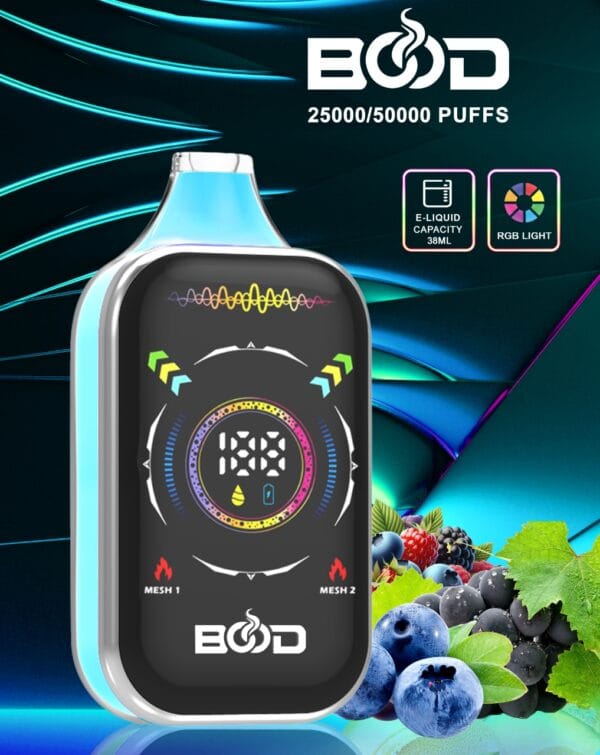 New Arrival Bood Pulse Pro 50k Puffs Disposable Vape with 0 2 5 Nicotine 850mAh Rechargeable Battery 38ml E liquid for Wholesale Buyers 7