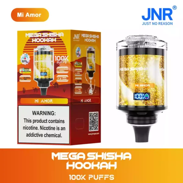 Popular JNR Mega Shisha Hookah 100000 Puffs Disposable Vape with Dual Mouthpiece Smart Screen and 0 2 5 Nicotine for Wholesale Purchase 13