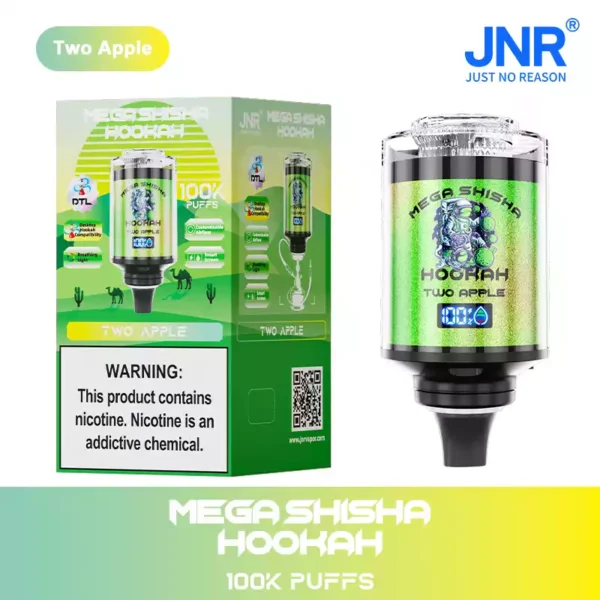 Popular JNR Mega Shisha Hookah 100000 Puffs Disposable Vape with Dual Mouthpiece Smart Screen and 0 2 5 Nicotine for Wholesale Purchase 2