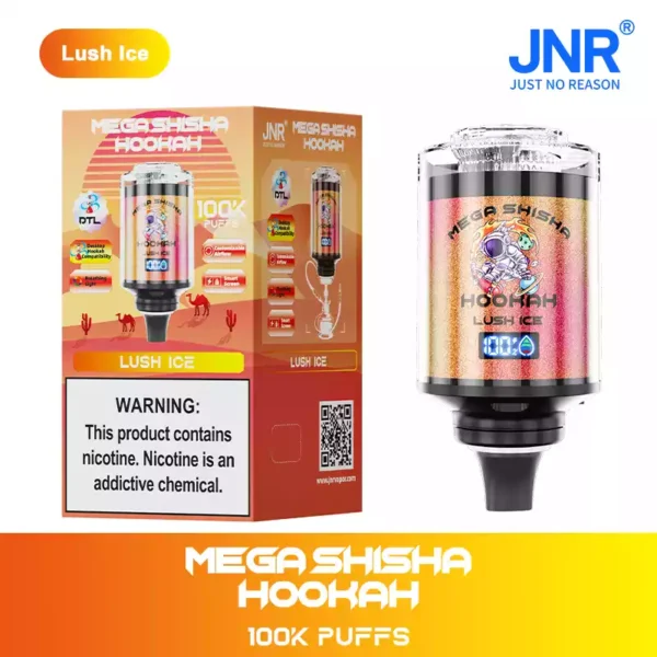 Popular JNR Mega Shisha Hookah 100000 Puffs Disposable Vape with Dual Mouthpiece Smart Screen and 0 2 5 Nicotine for Wholesale Purchase 6