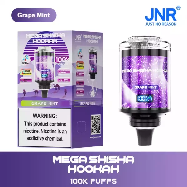 Popular JNR Mega Shisha Hookah 100000 Puffs Disposable Vape with Dual Mouthpiece Smart Screen and 0 2 5 Nicotine for Wholesale Purchase 7