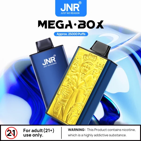 Premium JNR Mega Box 25000 Puffs Disposable Vape 0% 2% 3% Nicotine 30ml E-liquid and 850mAh Battery Capacity Type-C Quick Charge Available for Bulk Orders (5)