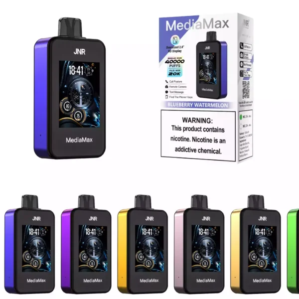 Reliable JNR Media Max 40000 Puffs Disposable Vape with 1000 mAh Rechargeable Battery and Dual Mesh Coil for Wholesale Bulk Buying 10