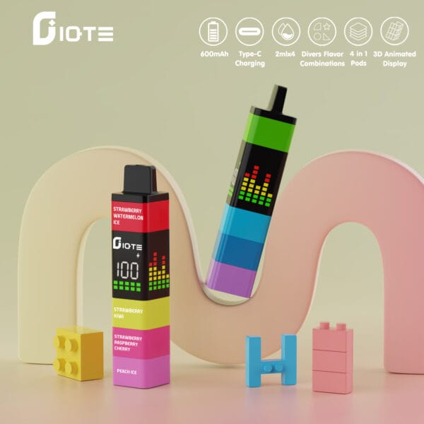 Top Rated IQTE 2400 Puffs Disposable Vape with 3D Animated Display and 0 2 3 5 Nicotine Order in Bulk Today 6