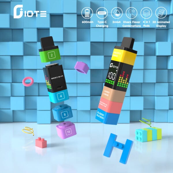 Top-Rated IQTE 2400 Puffs Disposable Vape with 3D Animated Display and 0% 2% 3% 5% Nicotine Order in Bulk Today (8)