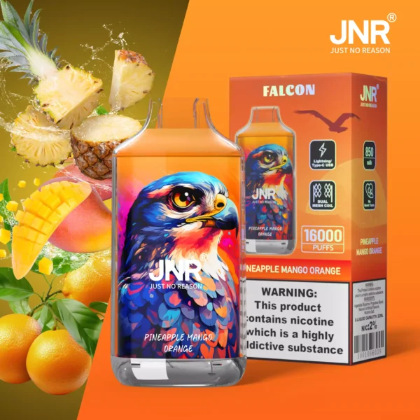 Top Selling JNR Falcon 16000 Puffs Wholesale Disposable Vape With 0 2 5 Nicotine 850 Mah Rechargeable Battery And Crystal Craft Design Available For Wholesale Buying 18