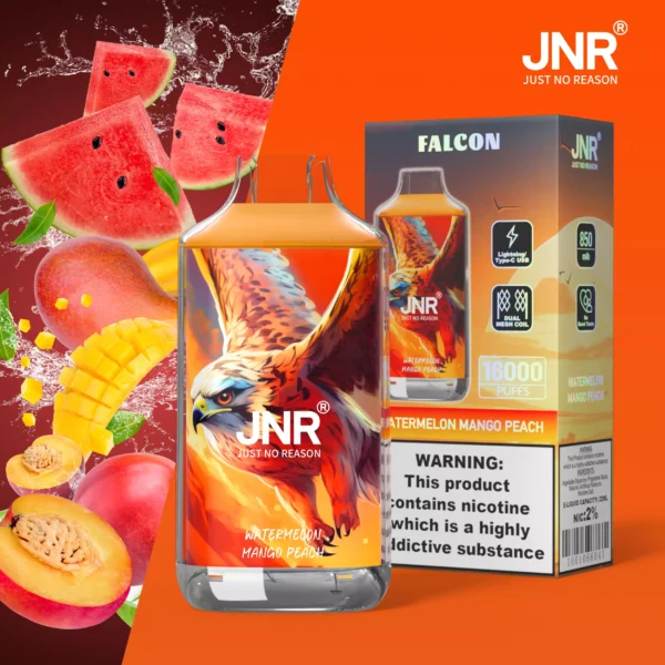 Top Selling JNR Falcon 16000 Puffs Wholesale Disposable Vape With 0 2 5 Nicotine 850 Mah Rechargeable Battery And Crystal Craft Design Available For Wholesale Buying 6