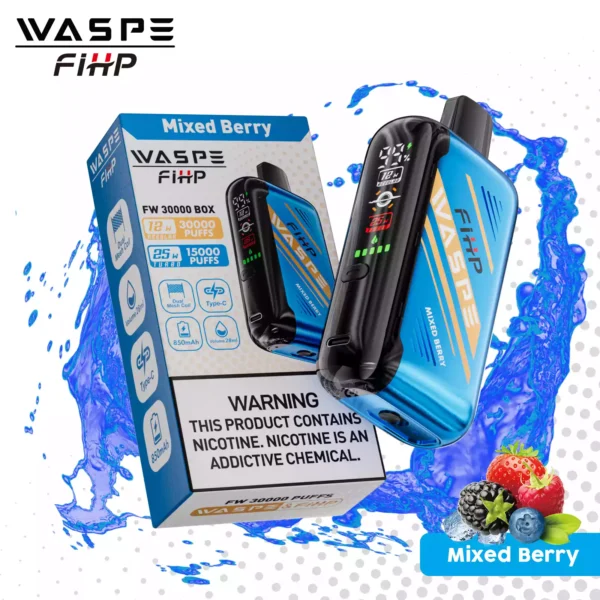 Trending Waspe 30000 Puffs Disposable Vape with 0 2 5 Nicotine Rechargeable 850mAh Battery and LED Display Bulk Wholesale from Manufacturer 13