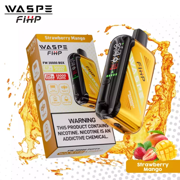 Trending Waspe 30000 Puffs Disposable Vape with 0 2 5 Nicotine Rechargeable 850mAh Battery and LED Display Bulk Wholesale from Manufacturer 7