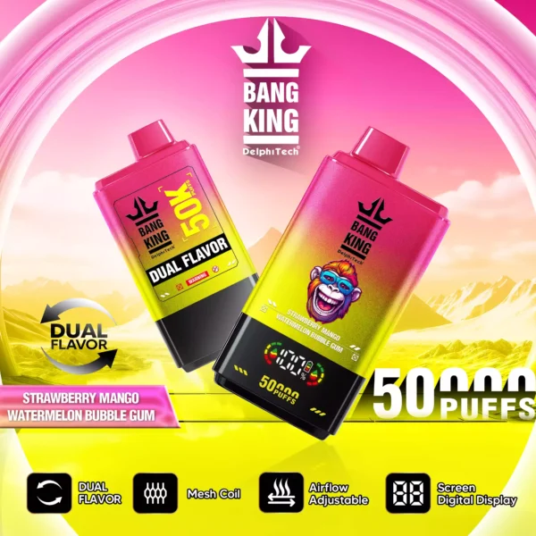 BANG KING BK50 50000 Puffs Disposable Vape with Adjustable Airflow and Long Lasting Battery 10