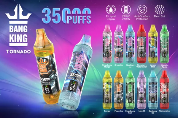 High Demand Bang King 35K Puffs Disposable Vape With 2% 3% 5% Nicotine 1000mAh Battery 23ml E-Liquid Available For Wholesale Orders (6)