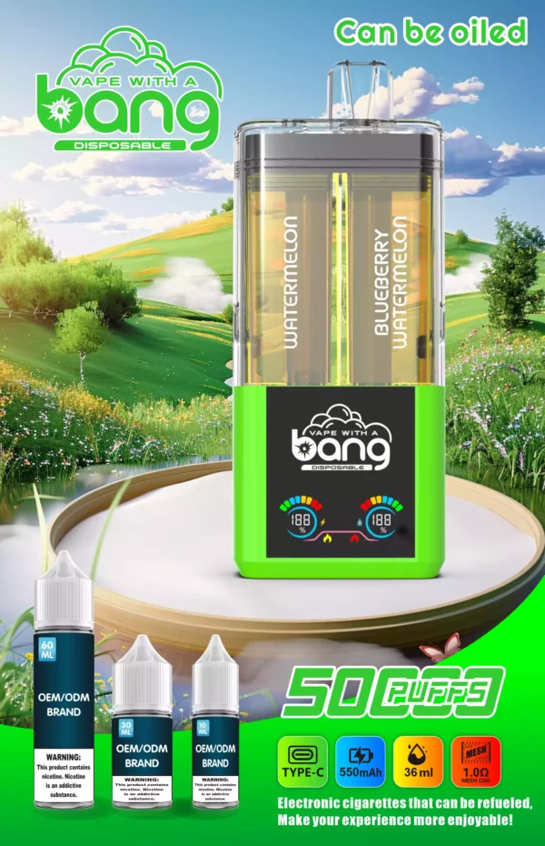 High Performance BANG B50K Disposable Vape 0 2 3 5 Nicotine 650mAh Rechargeable 36ml Juice 50000 Puffs Direct Bulk Supply 5 scaled