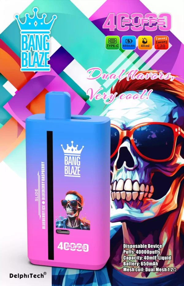 Latest Bang Blaze 40000 Puffs BK40S Disposable Vape With 2 Percent 3 Percent 5 Percent Nicotine 650mAh Battery And 1.2 Ohm Resistance For Bulk Purchase 2 scaled