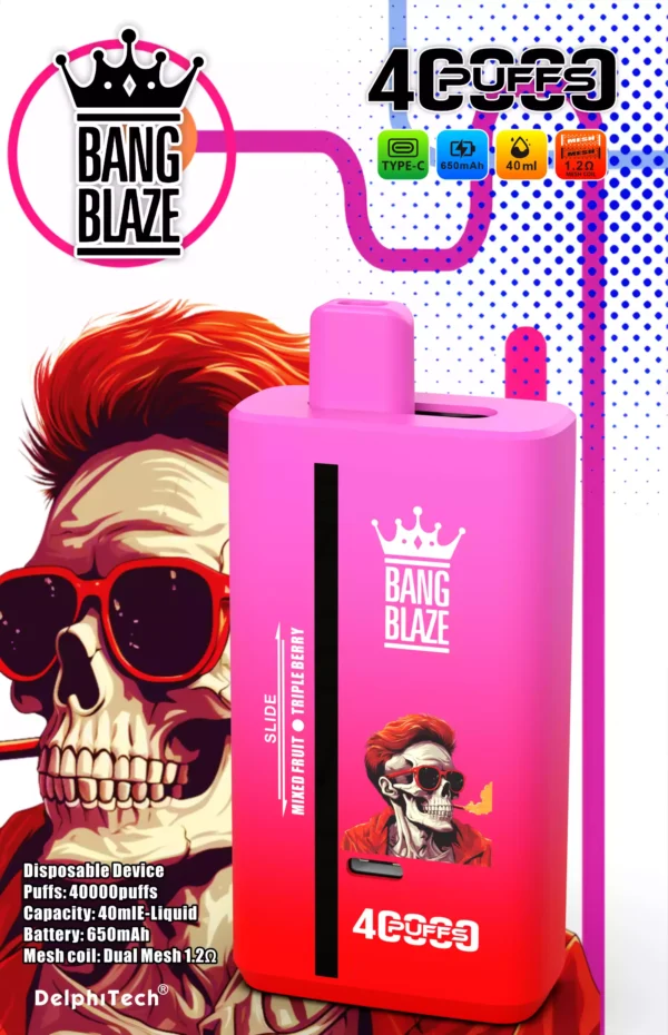 Latest Bang Blaze 40000 Puffs BK40S Disposable Vape With 2 Percent 3 Percent 5 Percent Nicotine 650mAh Battery And 1.2 Ohm Resistance For Bulk Purchase 6 scaled