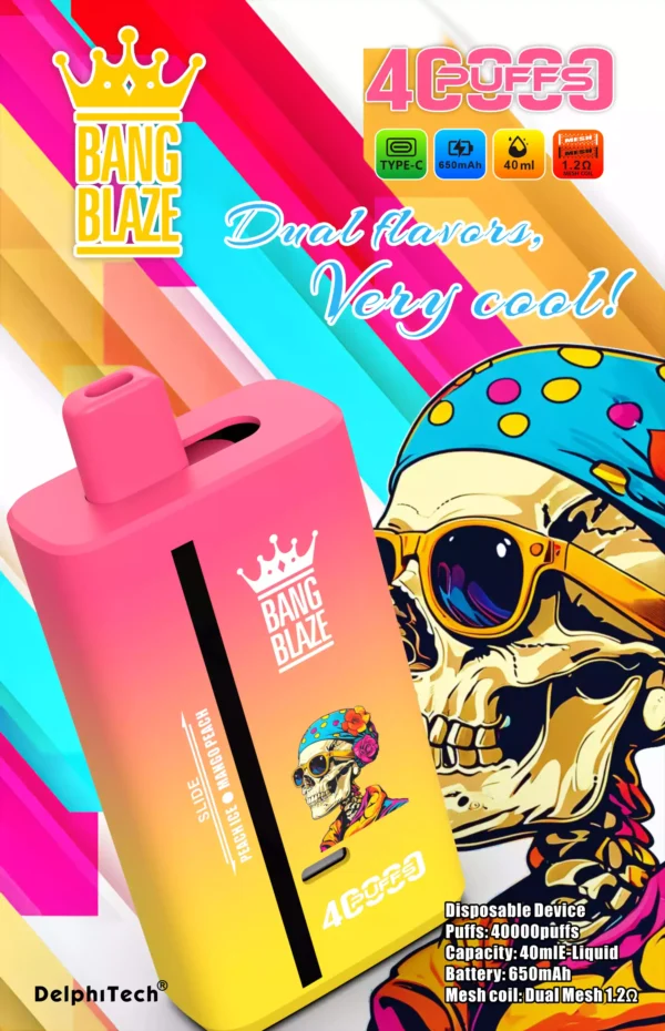 Latest Bang Blaze 40000 Puffs BK40S Disposable Vape With 2 Percent 3 Percent 5 Percent Nicotine 650mAh Battery And 1.2 Ohm Resistance For Bulk Purchase 7 scaled