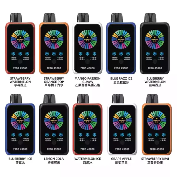 Next Generation ZOOY ZERO 45000 Puffs Disposable Vape With Built In Touch Screen And Nicotine Control Wholesale Disposable Vape 1